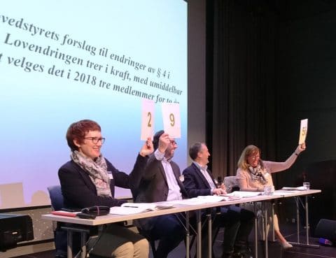 Foto av ordstyrere under GF i 2018