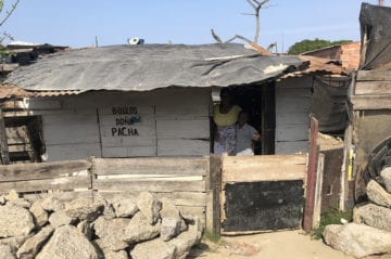 Hus med blikktak i Barranquilla