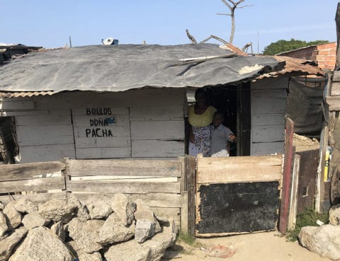 Hus med blikktak i Barranquilla