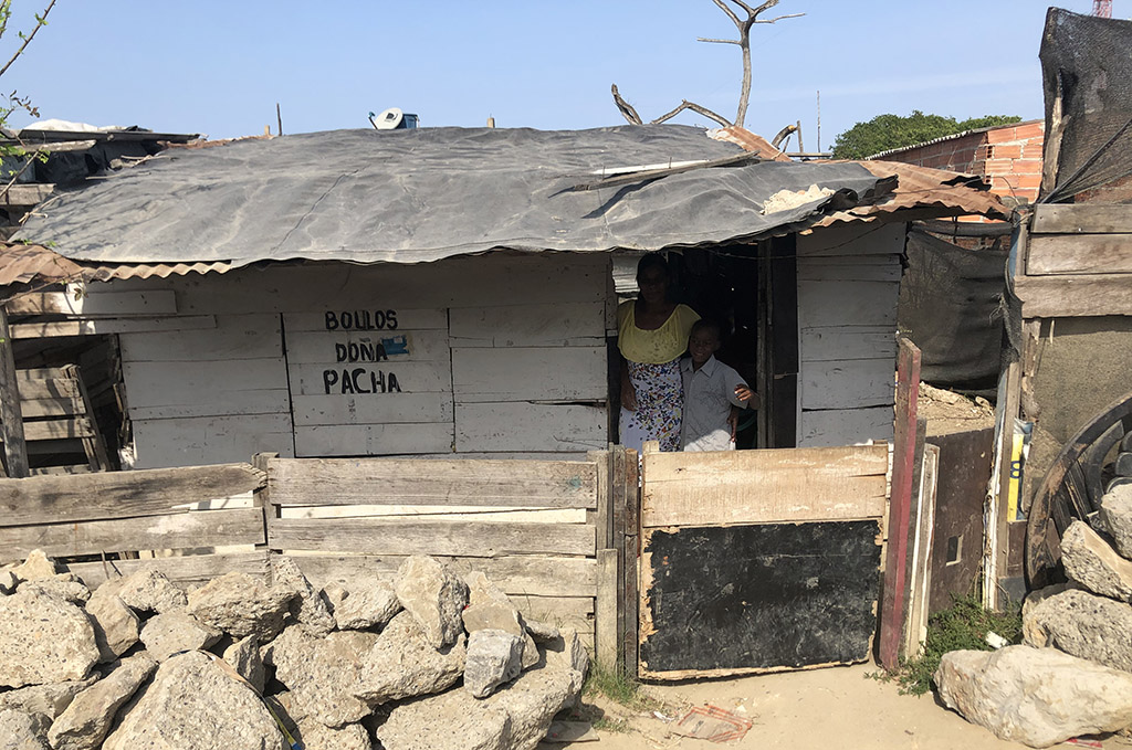 Hus med blikktak i Barranquilla